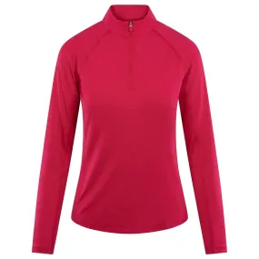 Ladies Puma You-V Solid 1/4 Zip Golf Light Mid Layer Rose