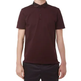 Lanvin Slim Plain Pique PoloBordeaux