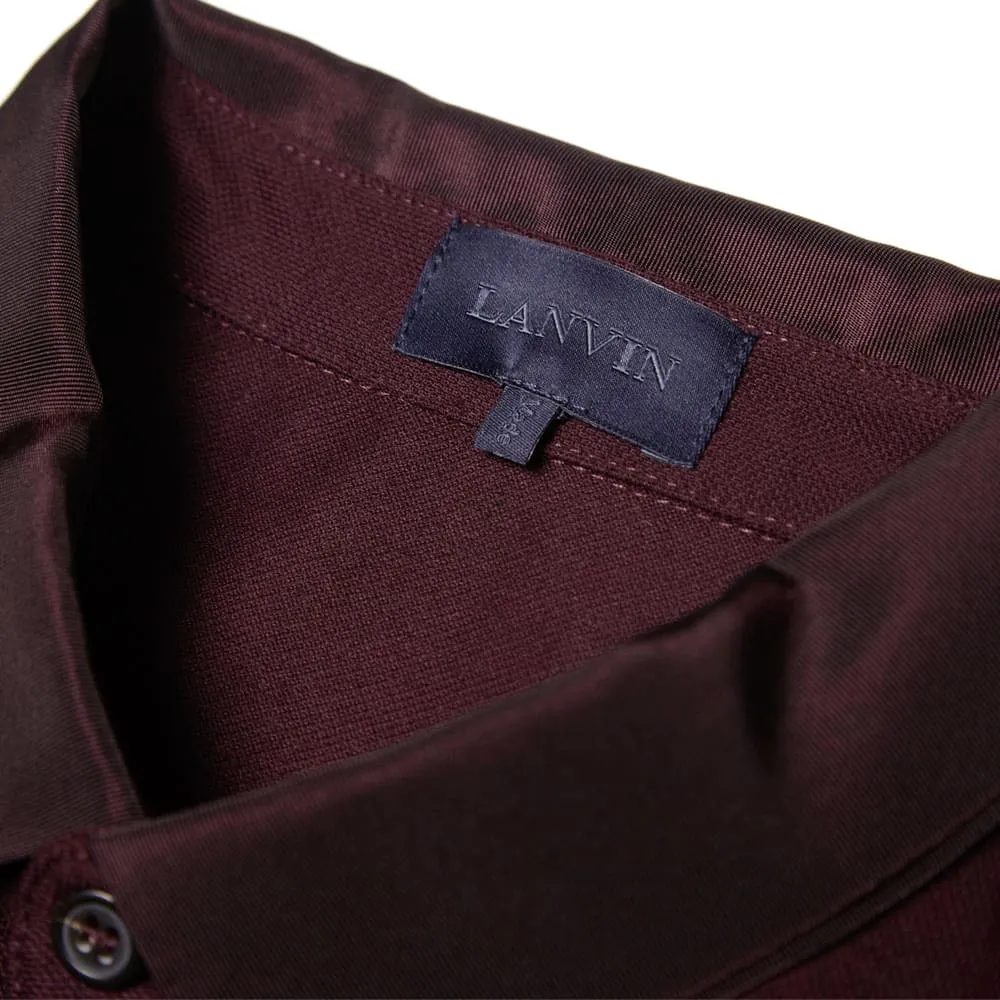 Lanvin Slim Plain Pique PoloBordeaux