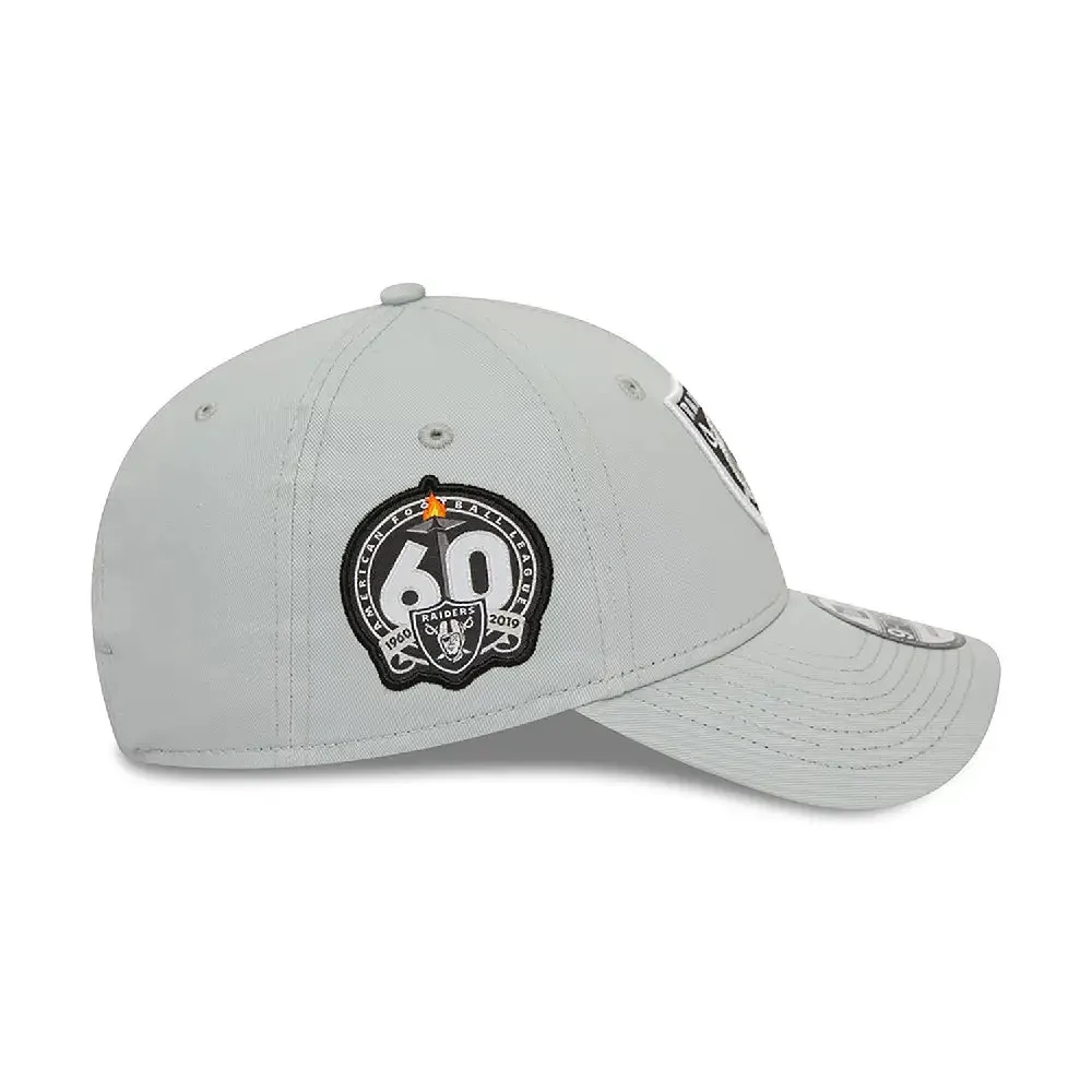 Las Vegas Raiders Nfl Side Patch Grey 9Forty Adjustable Cap