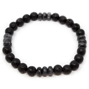 Lava Rock/Larvikite Men's Diffuser Bracelet