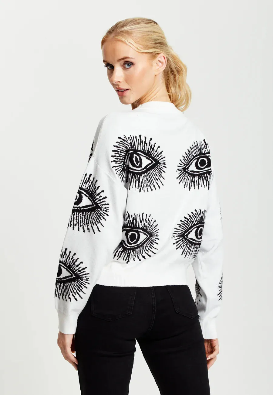 Liquorish Eye Pattern Jumper