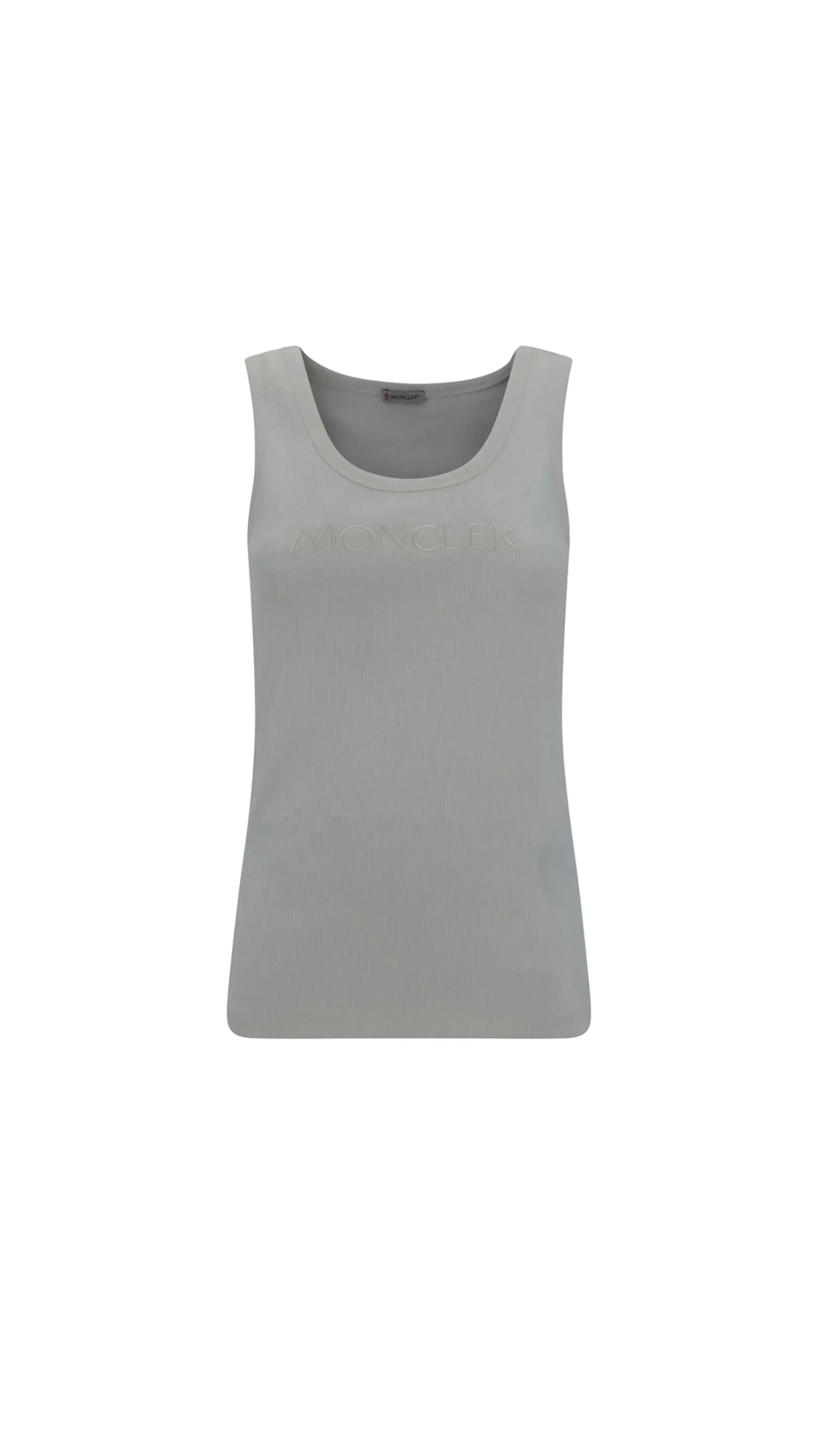 Logo Embroidered Top - Grey