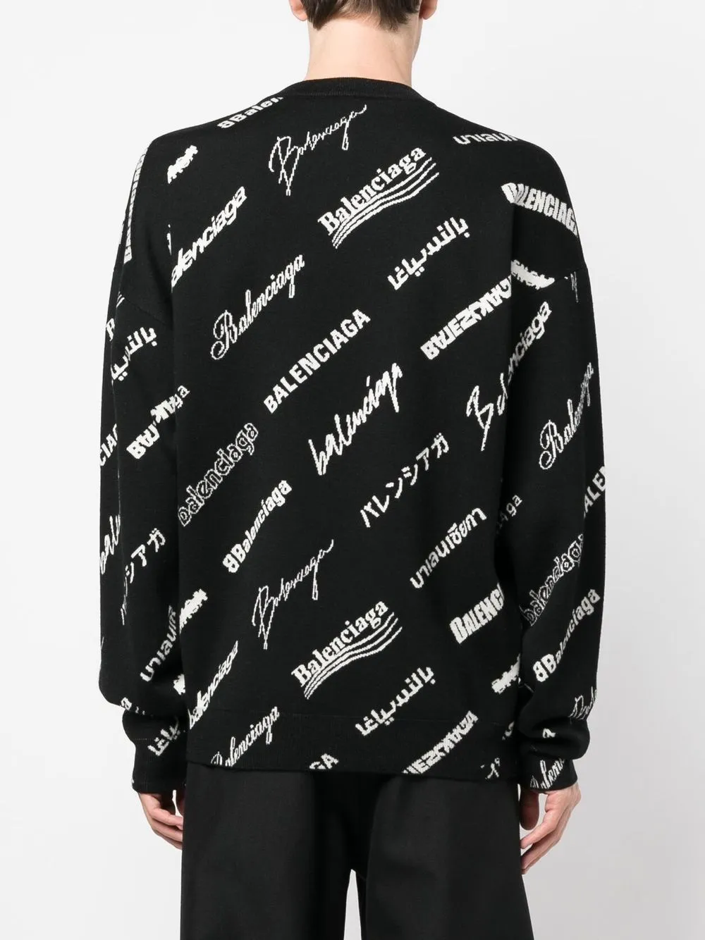 LOGO-PRINT CREW NECK JUMPER