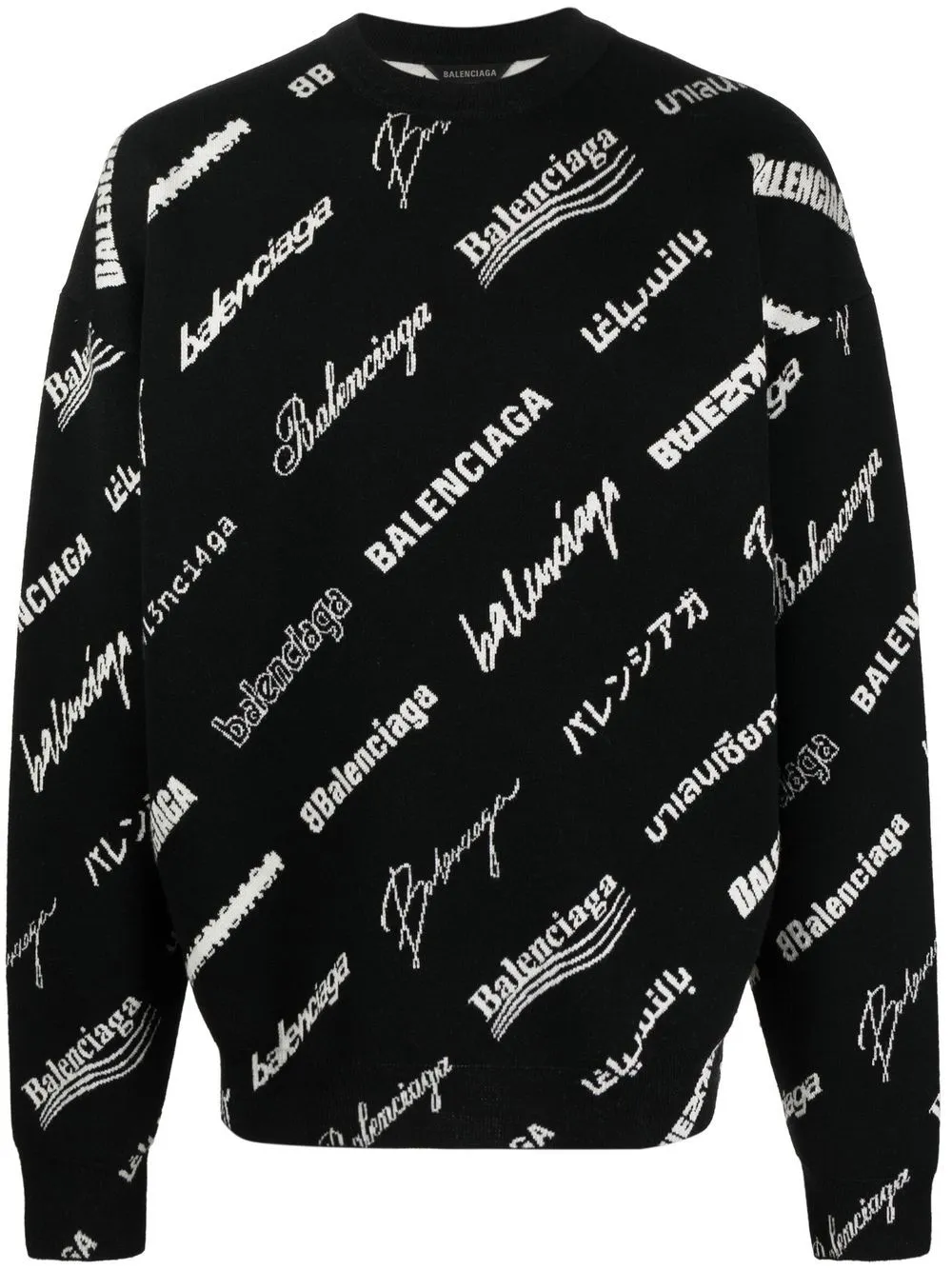 LOGO-PRINT CREW NECK JUMPER