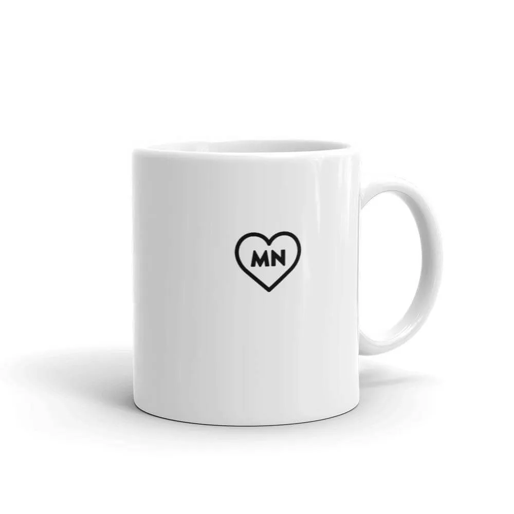 Love Minnesota Black & White Heart Coffee Mug