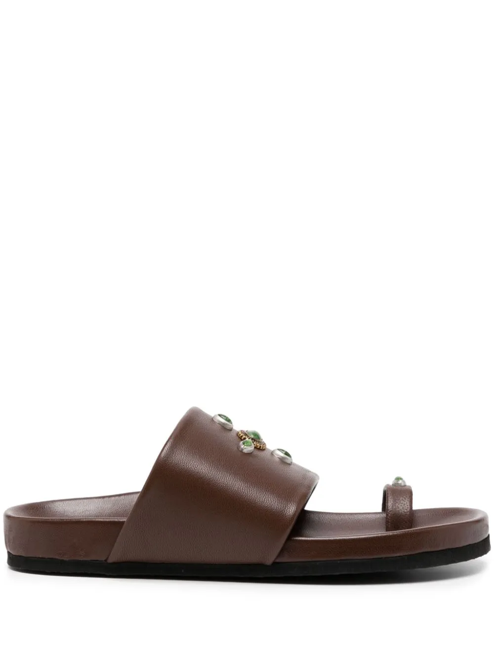 Madison.Maison Tyche Chocolate Toe Ring Sandal - Brown