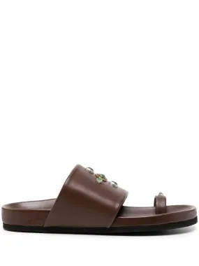 Madison.Maison Tyche Chocolate Toe Ring Sandal - Brown