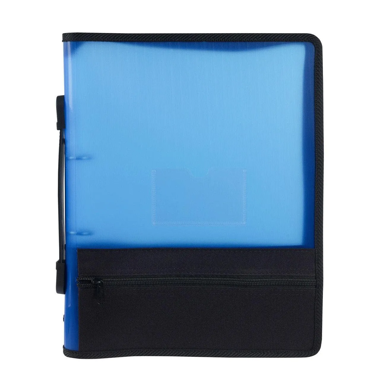 Marbig Zipper Binder Folder With Storage 2O Ring 25mm A4 Blue 10 Pack BULK