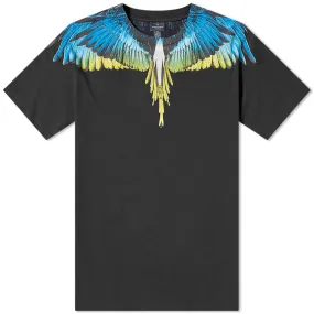 Marcelo Burlon Wings Shoulder TeeBlack & Lime