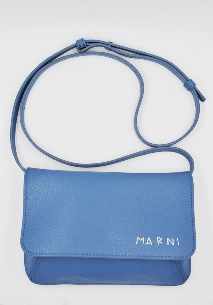 MARNI PHMI0023U0 SHOULDER POCHETTE MOSS BLUE