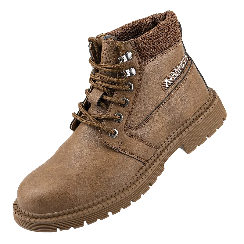 MBluxy Microfiber leather steel toe