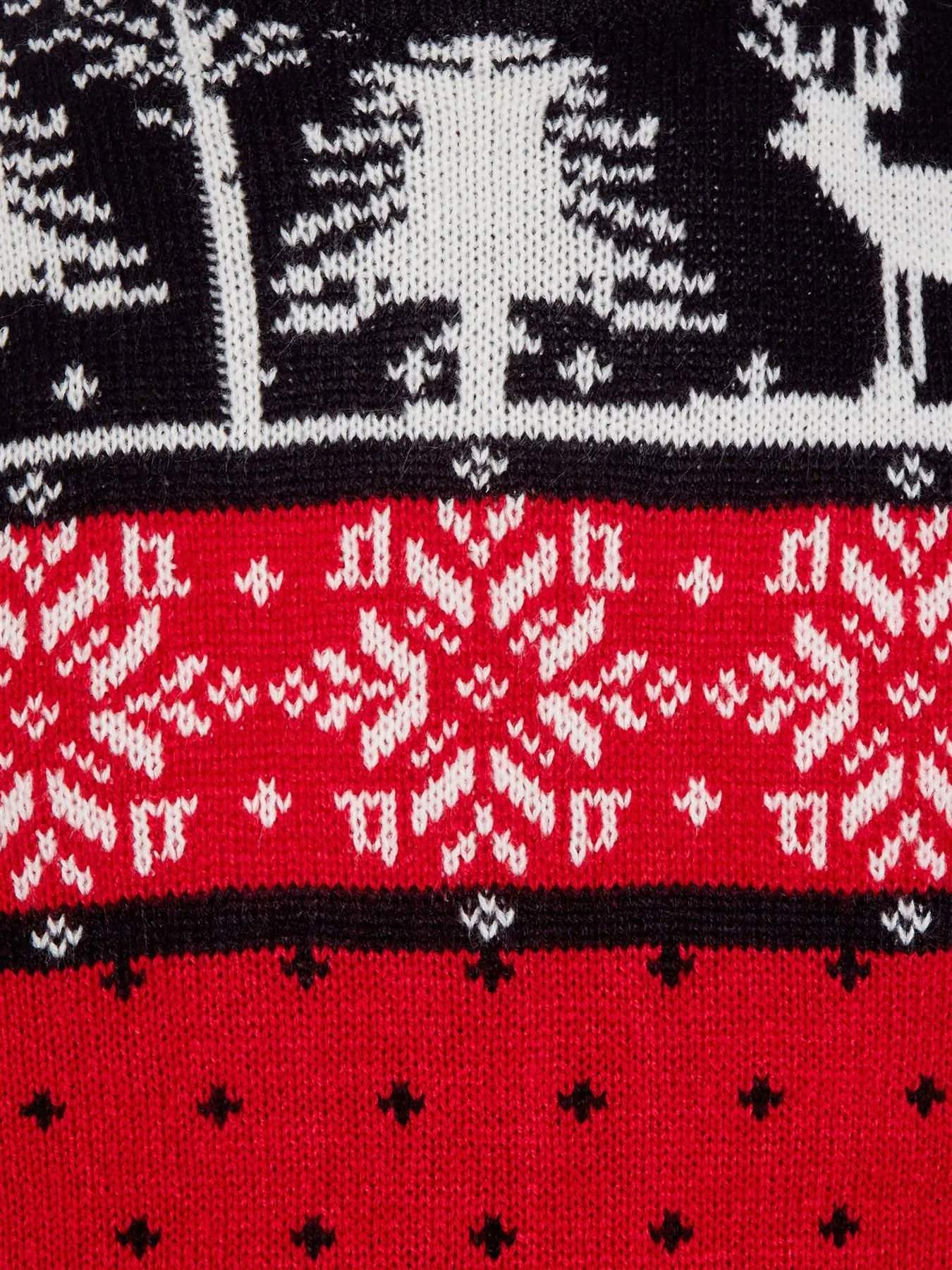 Mens Christmas Jumper Fairisle Pattern, Red, Sizes S to XL