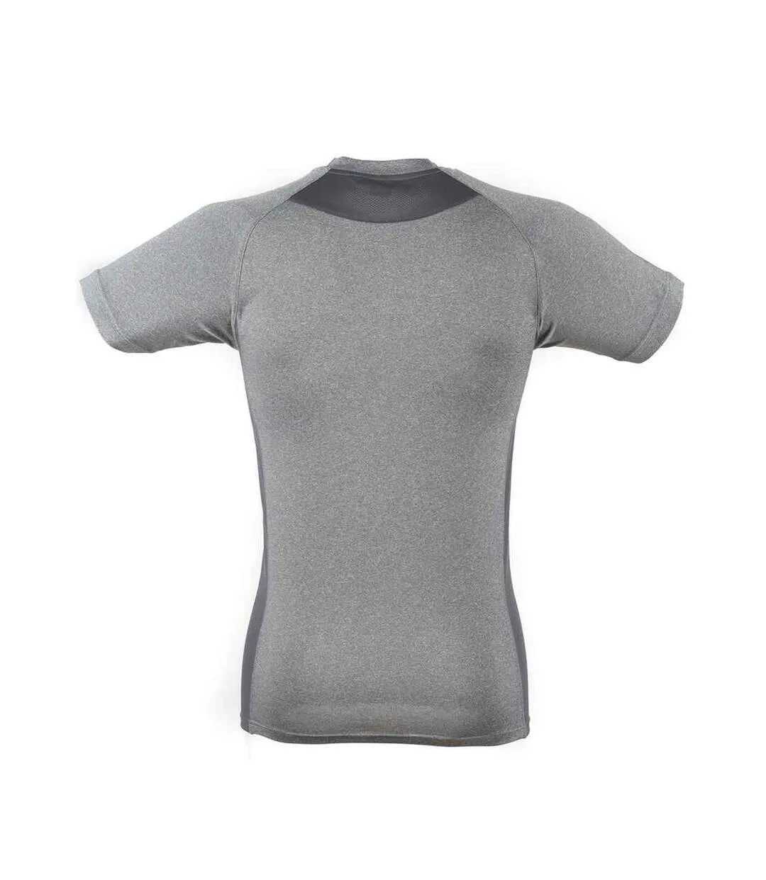 Mens slim t-shirt grey marl/grey Tombo