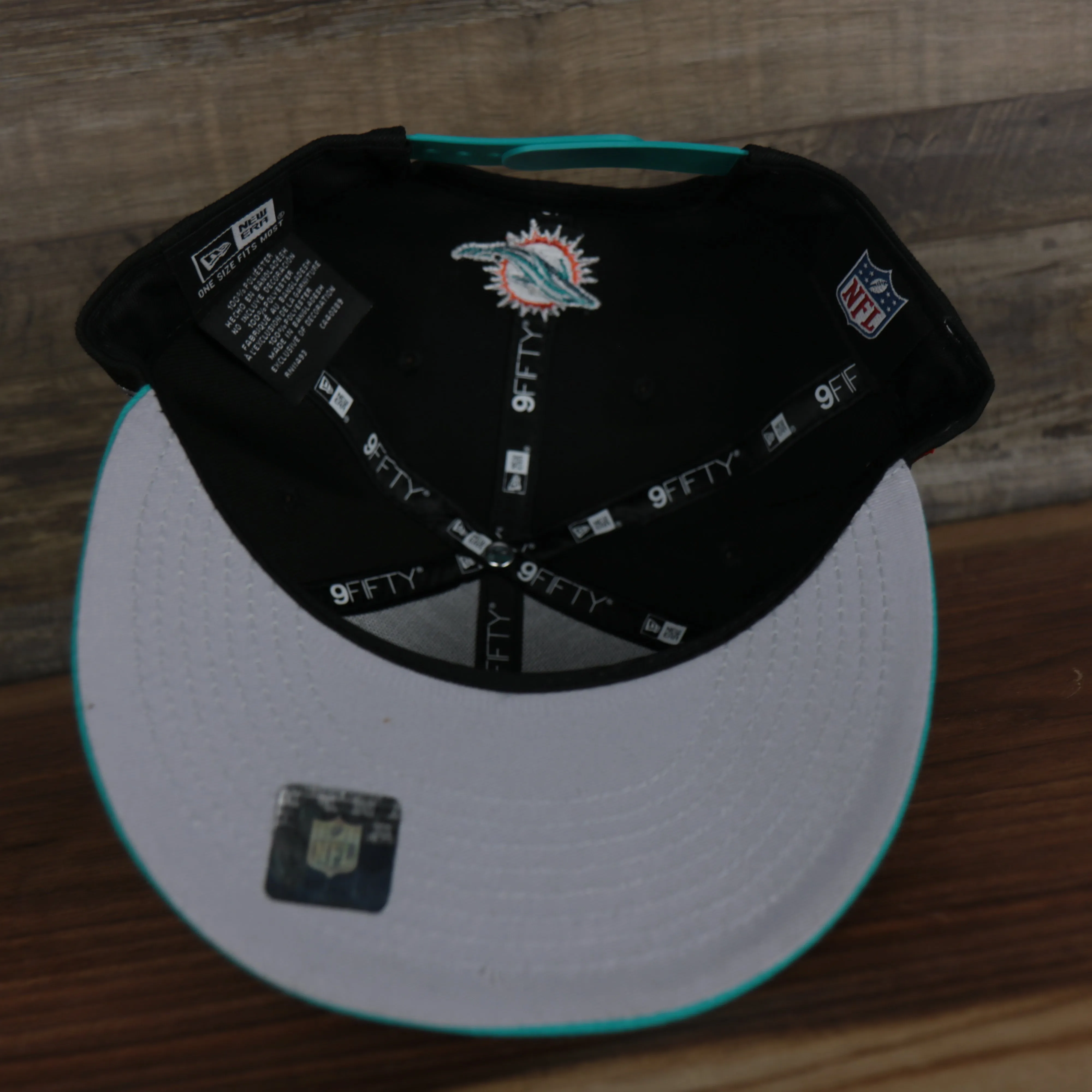 Miami Dolphins 2022 NFL Draft 9Fifty Grey Bottom On-Field Snapback | Black