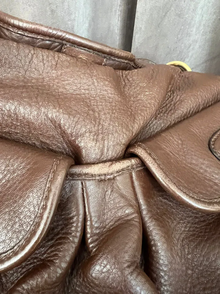 Miu Miu Brown Leather Shoulder Bag