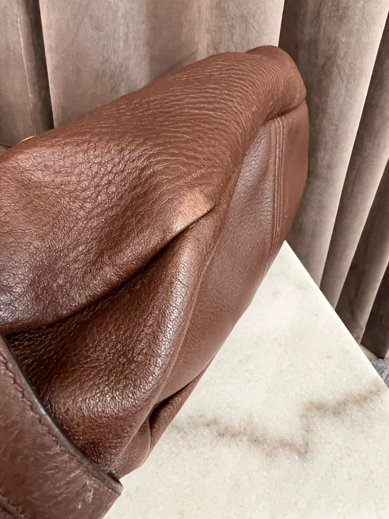 Miu Miu Brown Leather Shoulder Bag