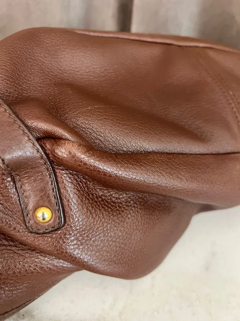 Miu Miu Brown Leather Shoulder Bag