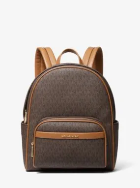 MK Bex Medium Signature Logo Backpack - Brown - Michael Kors