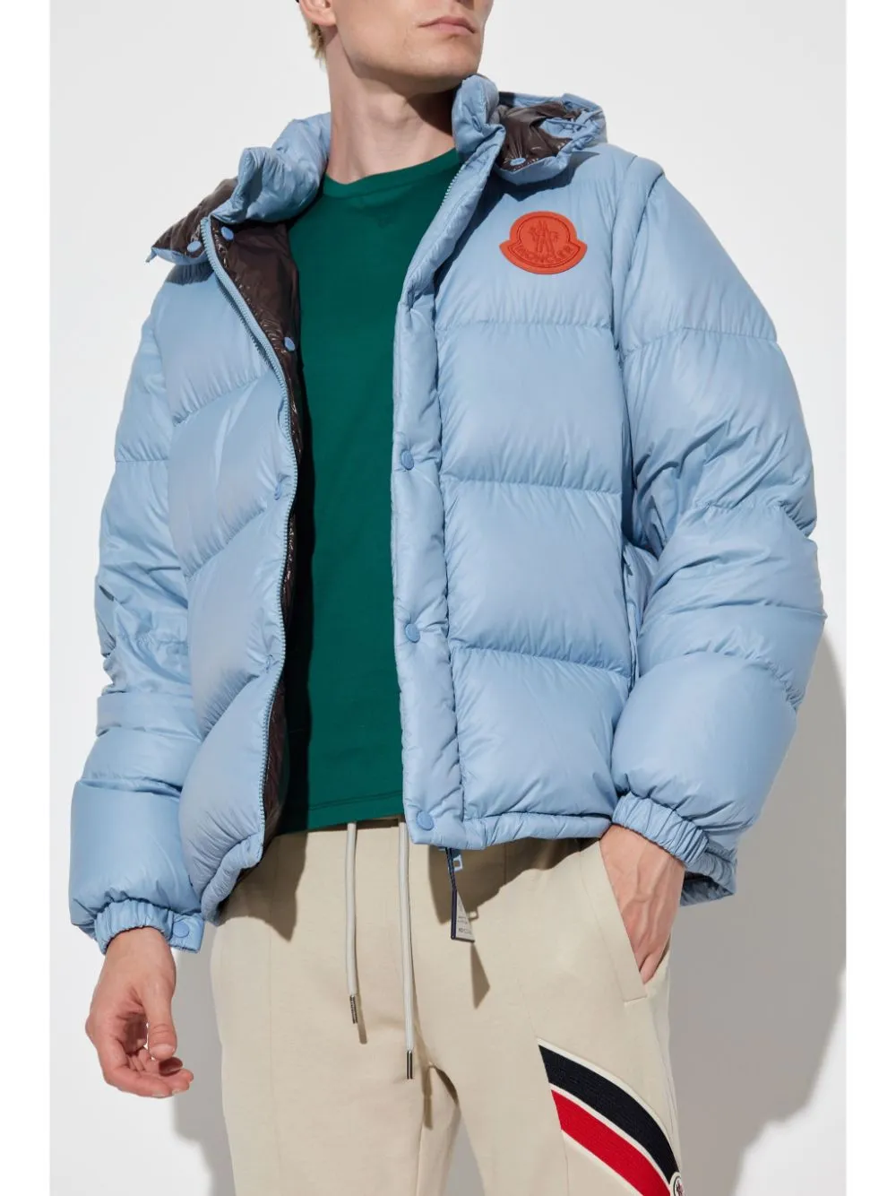 Moncler veste cyclone 2 en 1 pale blue