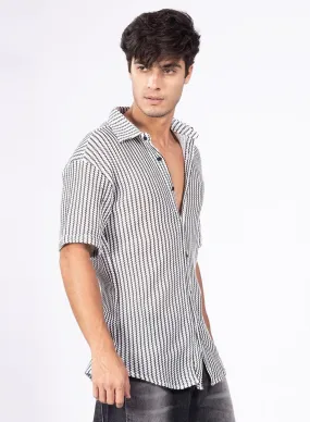 Monochrome White Stripped Shirt