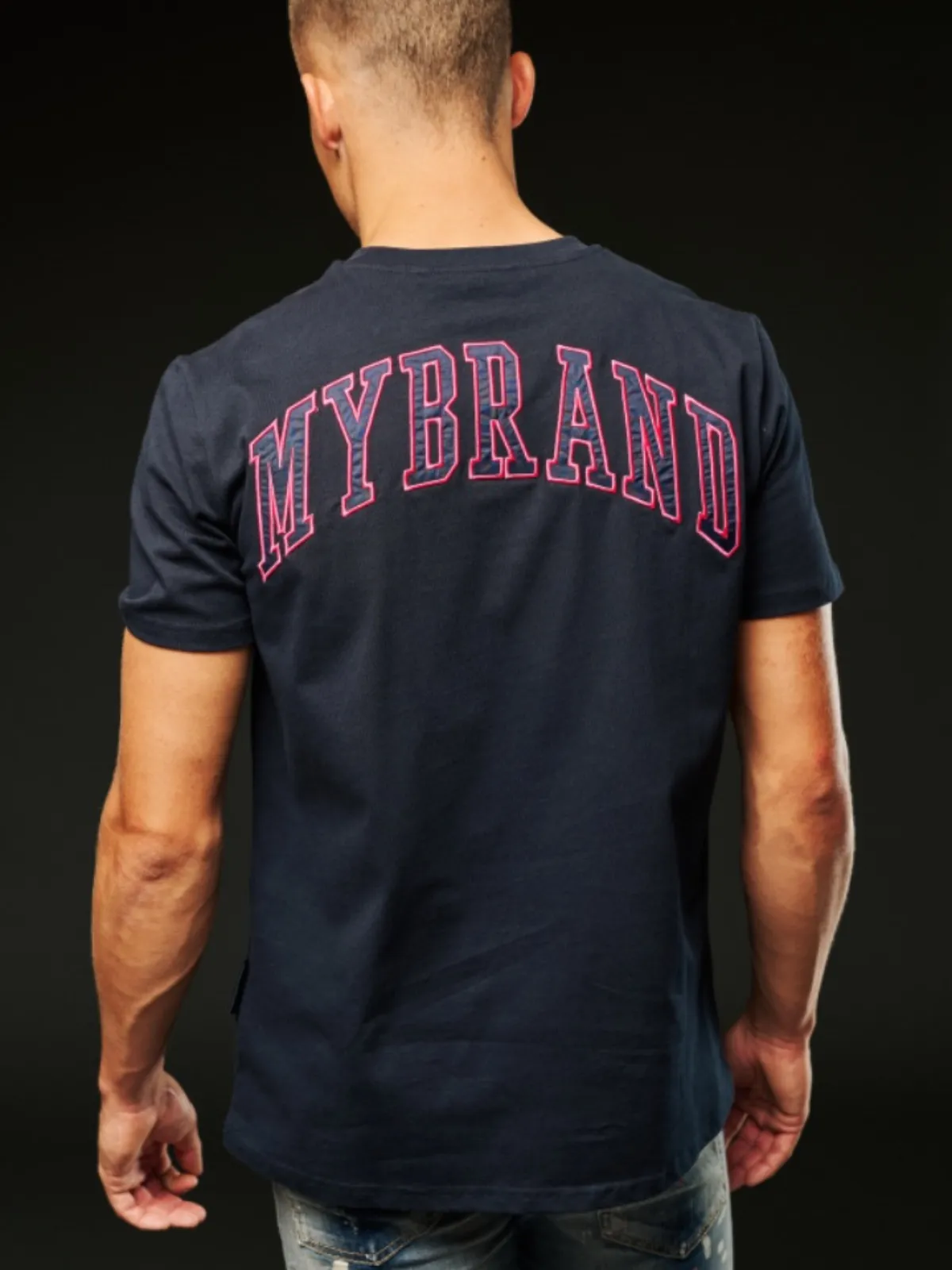 MY BRAND BACK TEXT T-SHIRT NAVY | NAVY