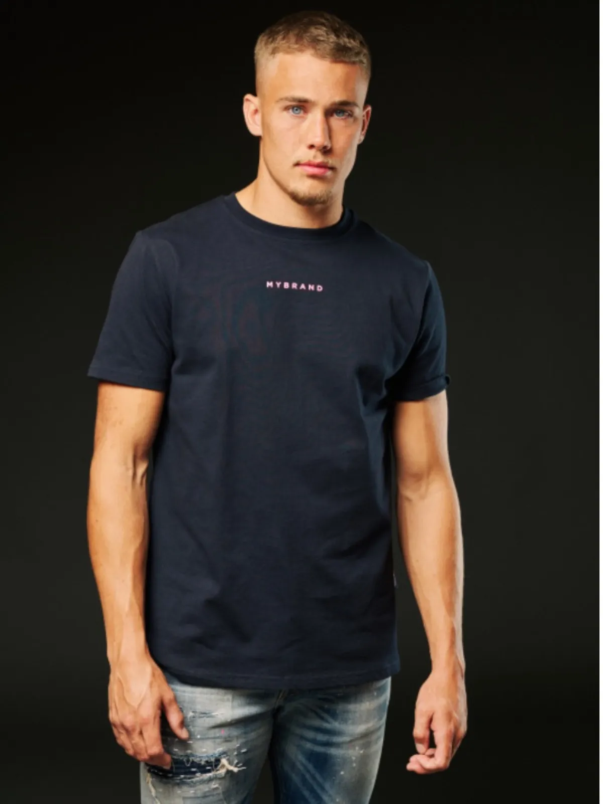 MY BRAND BACK TEXT T-SHIRT NAVY | NAVY