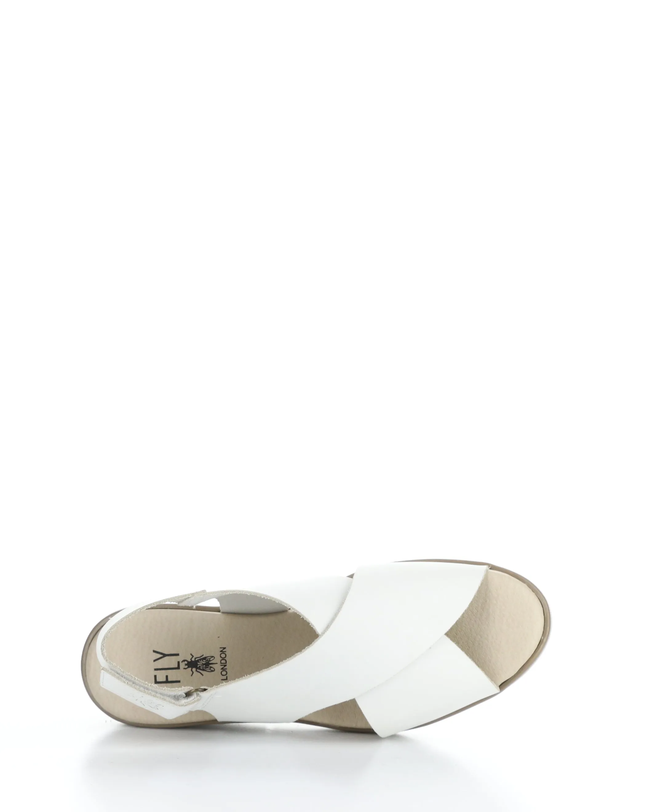 NABI058FLY 001 WHITE Round Toe Sandals