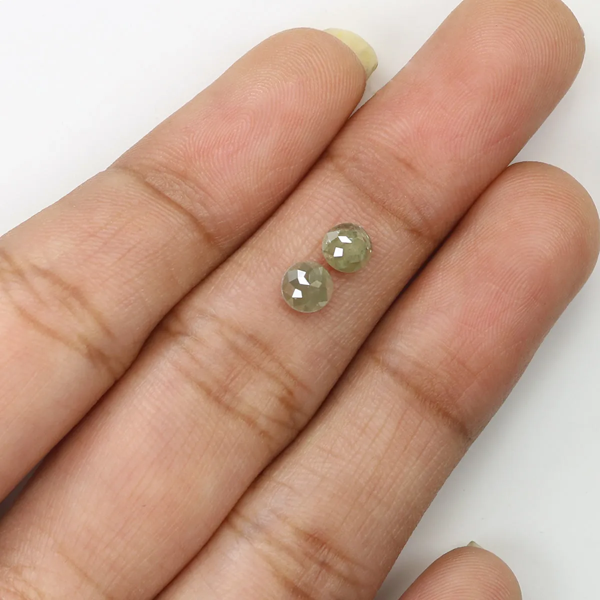 Natural Loose Rose Cut Diamond Grey Color 0.88 CT 4.30 MM Round Rose Cut Shape Diamond KDL6383