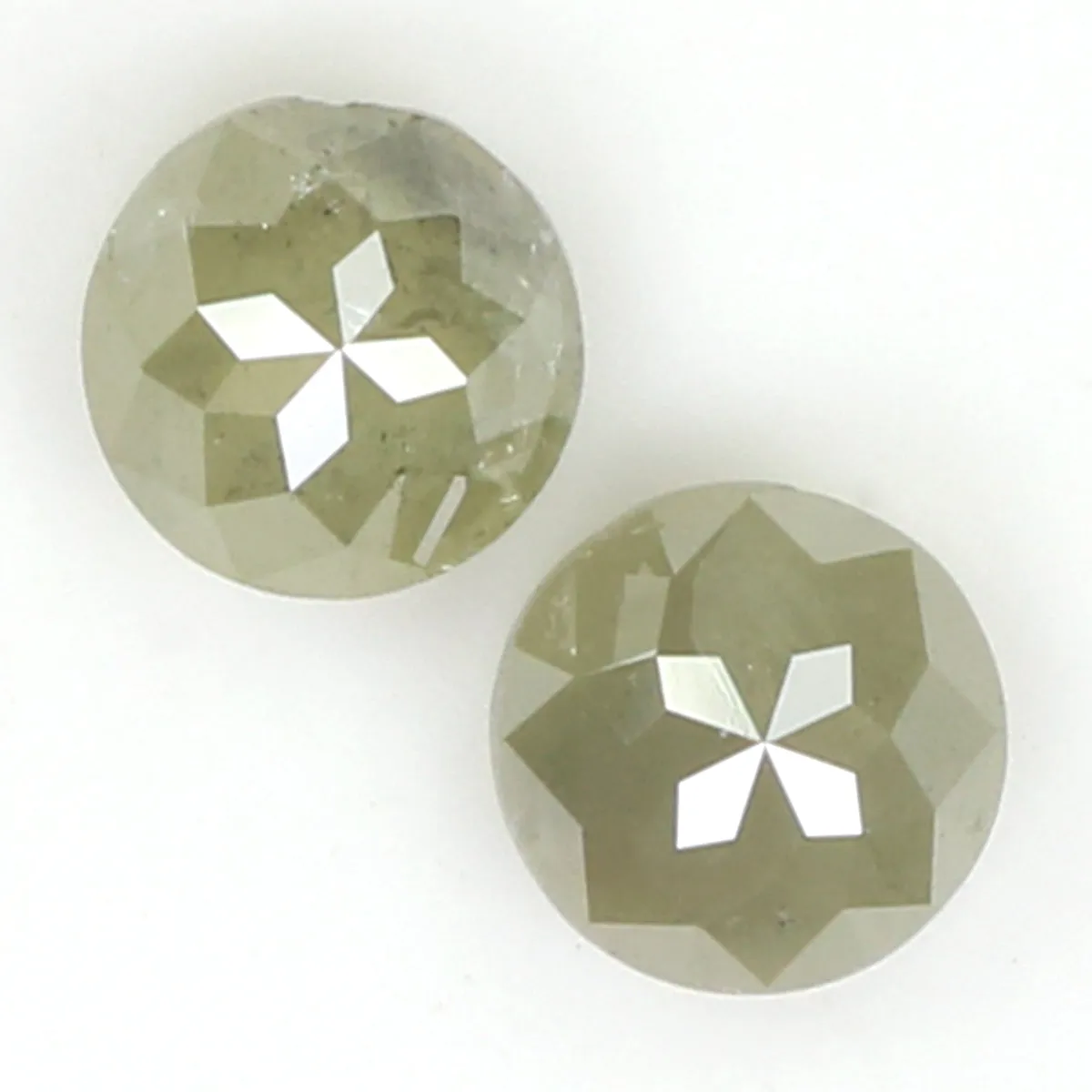 Natural Loose Rose Cut Diamond Grey Color 0.88 CT 4.30 MM Round Rose Cut Shape Diamond KDL6383