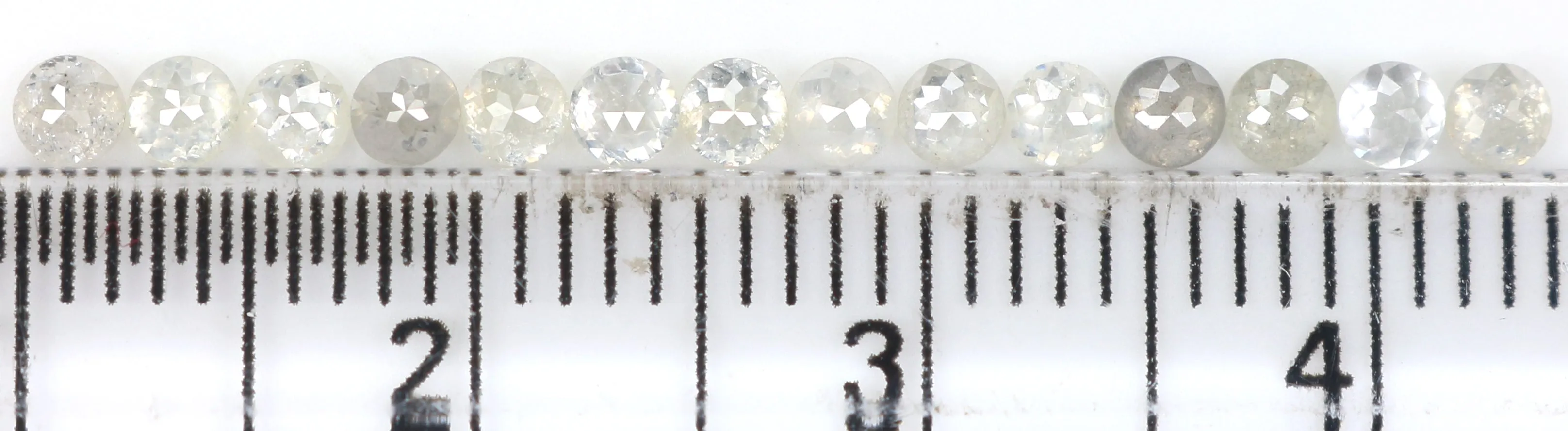 Natural Loose Rose Cut Salt And Pepper Diamond Grey Color 1.08 CT 2.40 MM Rose Cut Shape Diamond L1610