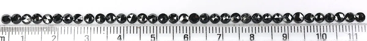 Natural Loose Round Rose Cut Diamond Black Color 4.15 CT 3.10 MM Rose Cut Shape Diamond L1750