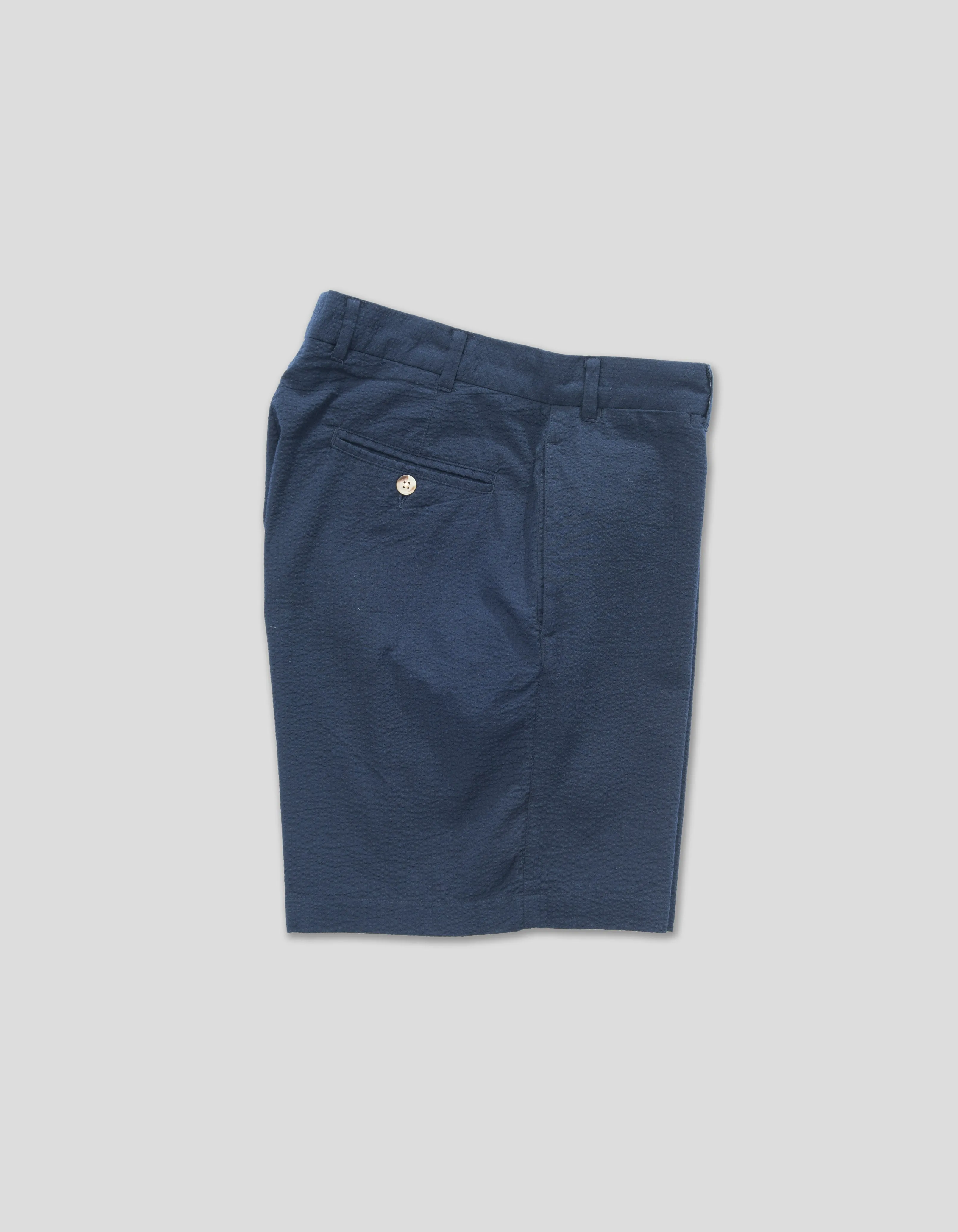 NAVY SEERSUCKER SHORTS