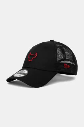 New Era baseball cap 9FORTY® TRUCKER CHICAGO BULLS black color with an application 60565547