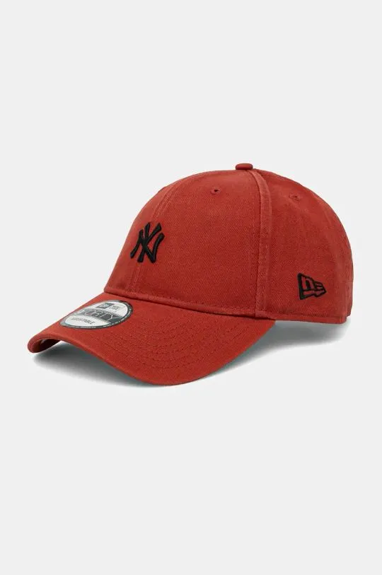 New Era cotton baseball cap WASHED 9FORTY® NEW YORK YANKEES red color with an application 60565338