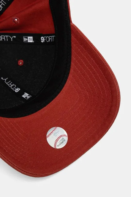 New Era cotton baseball cap WASHED 9FORTY® NEW YORK YANKEES red color with an application 60565338