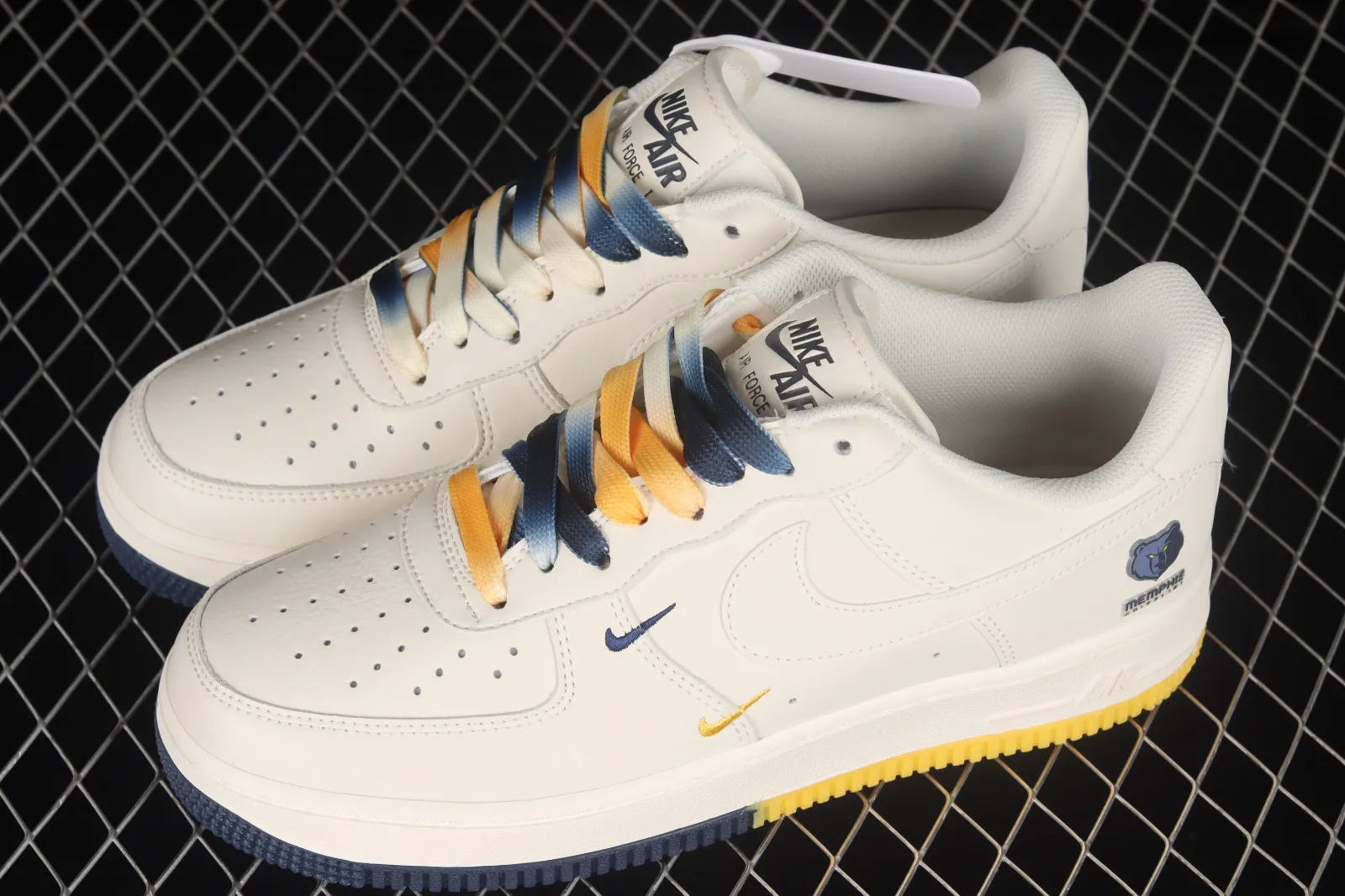 Nike Air Force 1 07 Low Su19 White Navy Blue Yellow TN2569-307