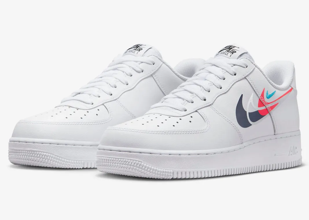 Nike Air Force 1 Low 07 Quadruple Swoosh White Midnight Navy FJ4226-100