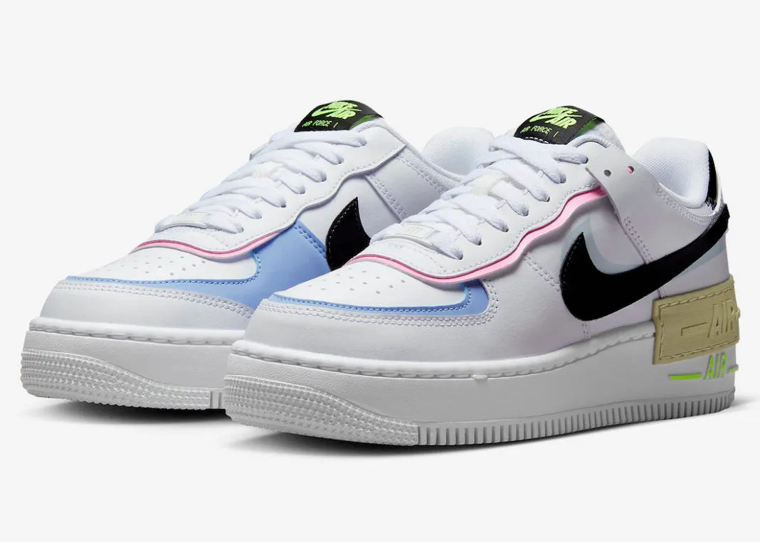 Nike Air Force 1 Shadow Pastel White Gold Blue Pink FJ0735-100