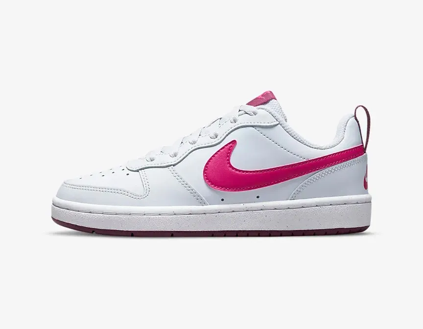 Nike Court Borough 2 SE GS Pure Platinum Sangria Pink Prime BQ5448-015