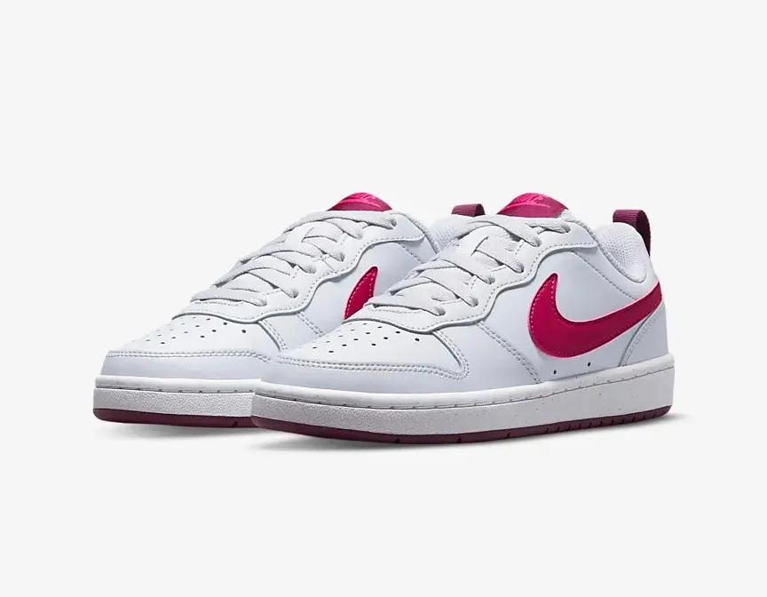 Nike Court Borough 2 SE GS Pure Platinum Sangria Pink Prime BQ5448-015