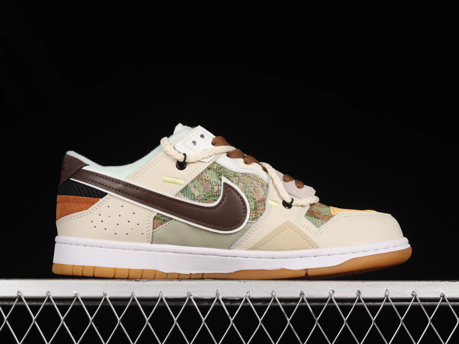 Nike SB Dunk Low Scrap Brown Green White BD0500-100