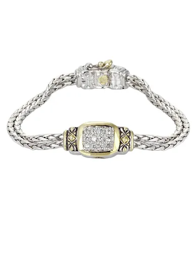 Nouveau Cubic Zirconia Double Strand 7 Bracelet John Medeiros