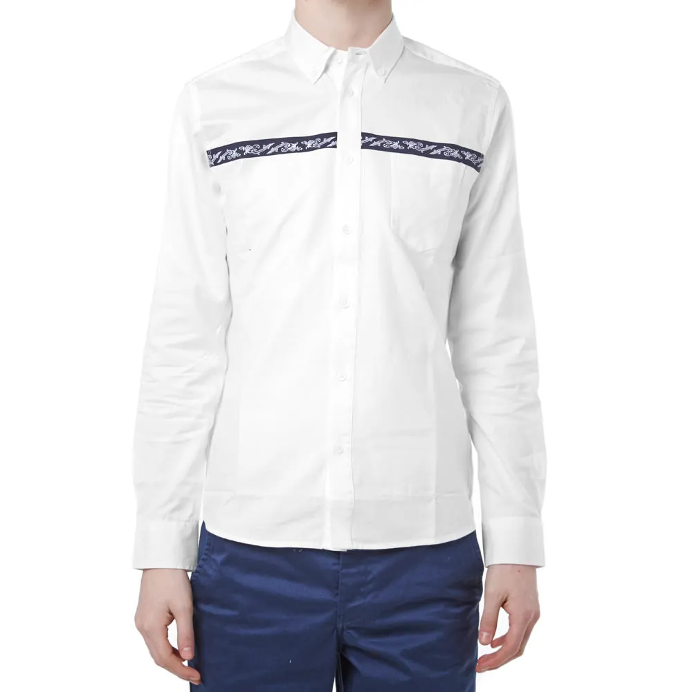 OAMC Chest Stripe ShirtWhite & Dark Navy