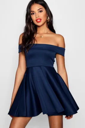 Off The Shoulder Skater Dress