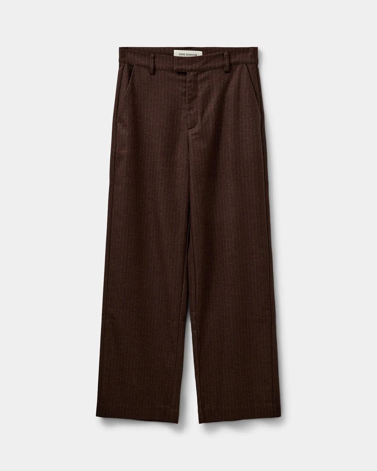 OLIVESW TROUSERS - Brown Striped