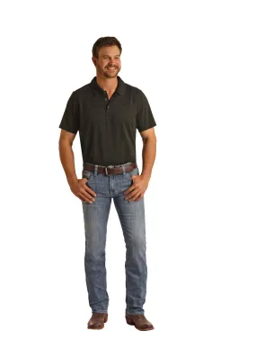 Panhandle Slim Mens Slim Fit Stretch Ivory Straight Leg Jeans