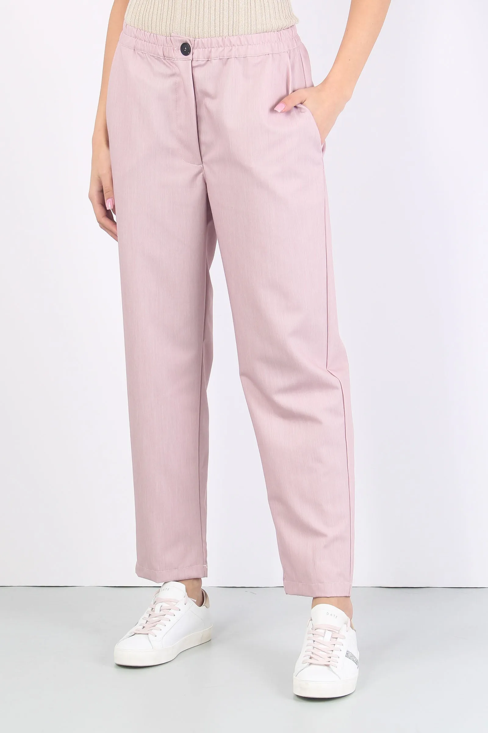 Pantalone Elastico Rosa