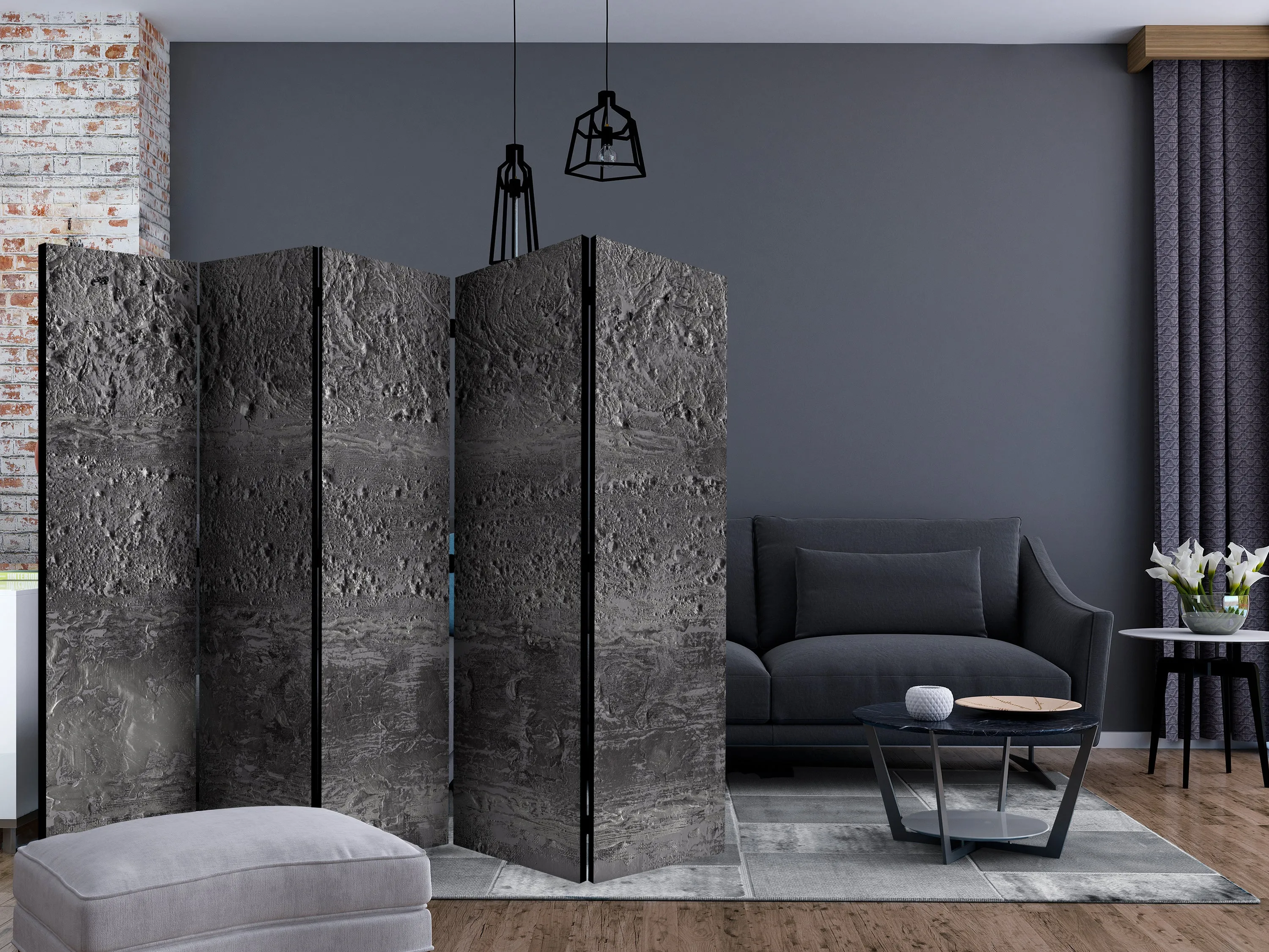 Paravento Grey Storm II [Room Dividers]