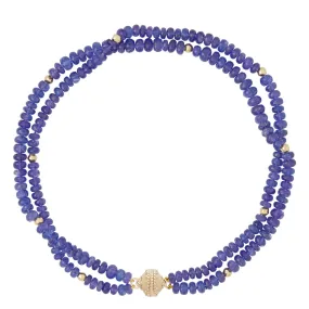 Peppercorn Tanzanite Double Strand Necklace